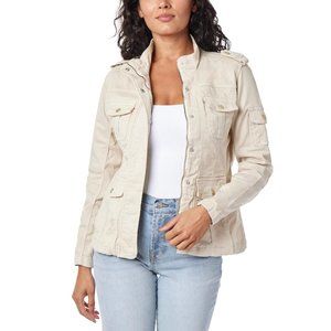 Kensie Jeans Lightweight Zip-Up Utility Jacket